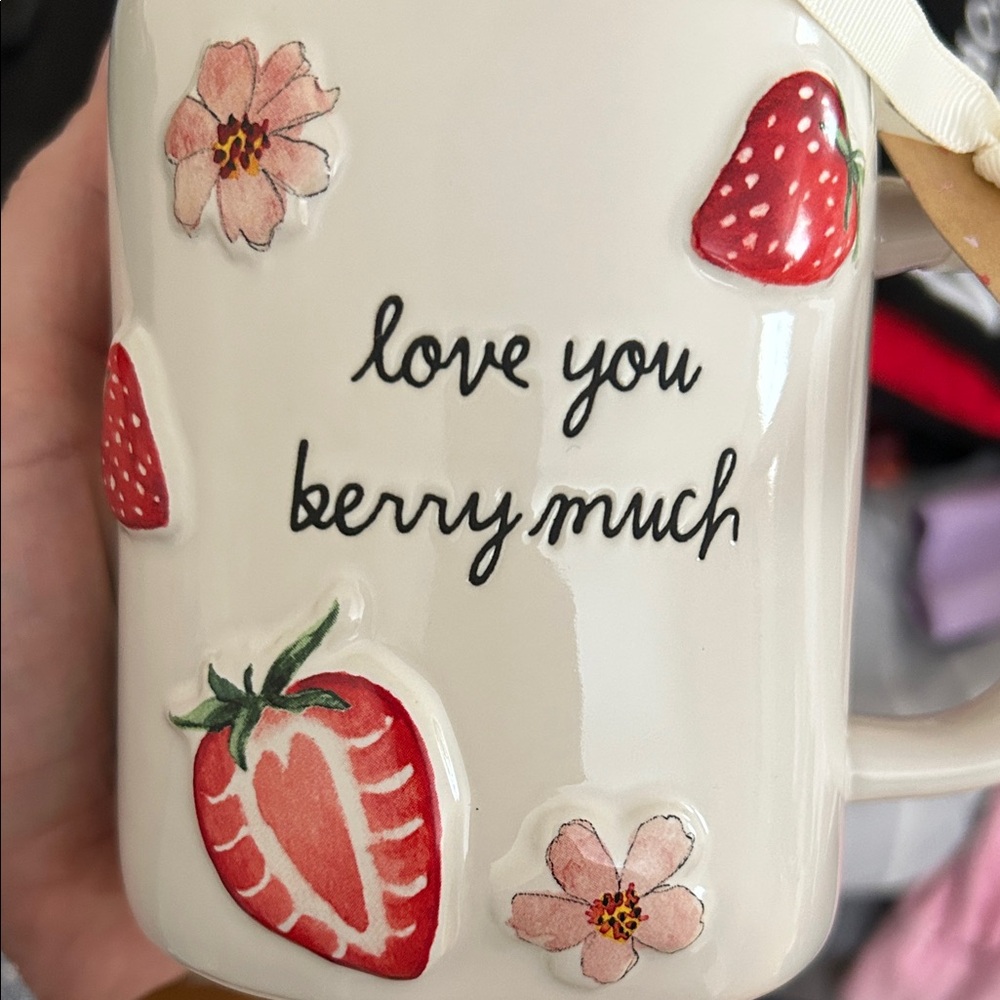 Rae Dunn White Mug with Strawberry and Floral Design

New Valentine’s Item 2025 - Picture 6 of 6